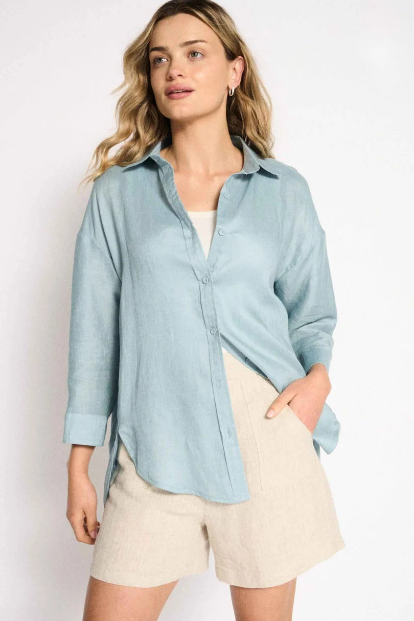 LL Boyfriend Shirt Aqua Haze