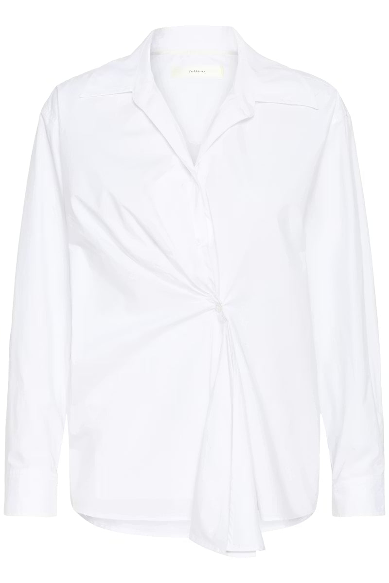 Dallas Pleated Shirt Pure White