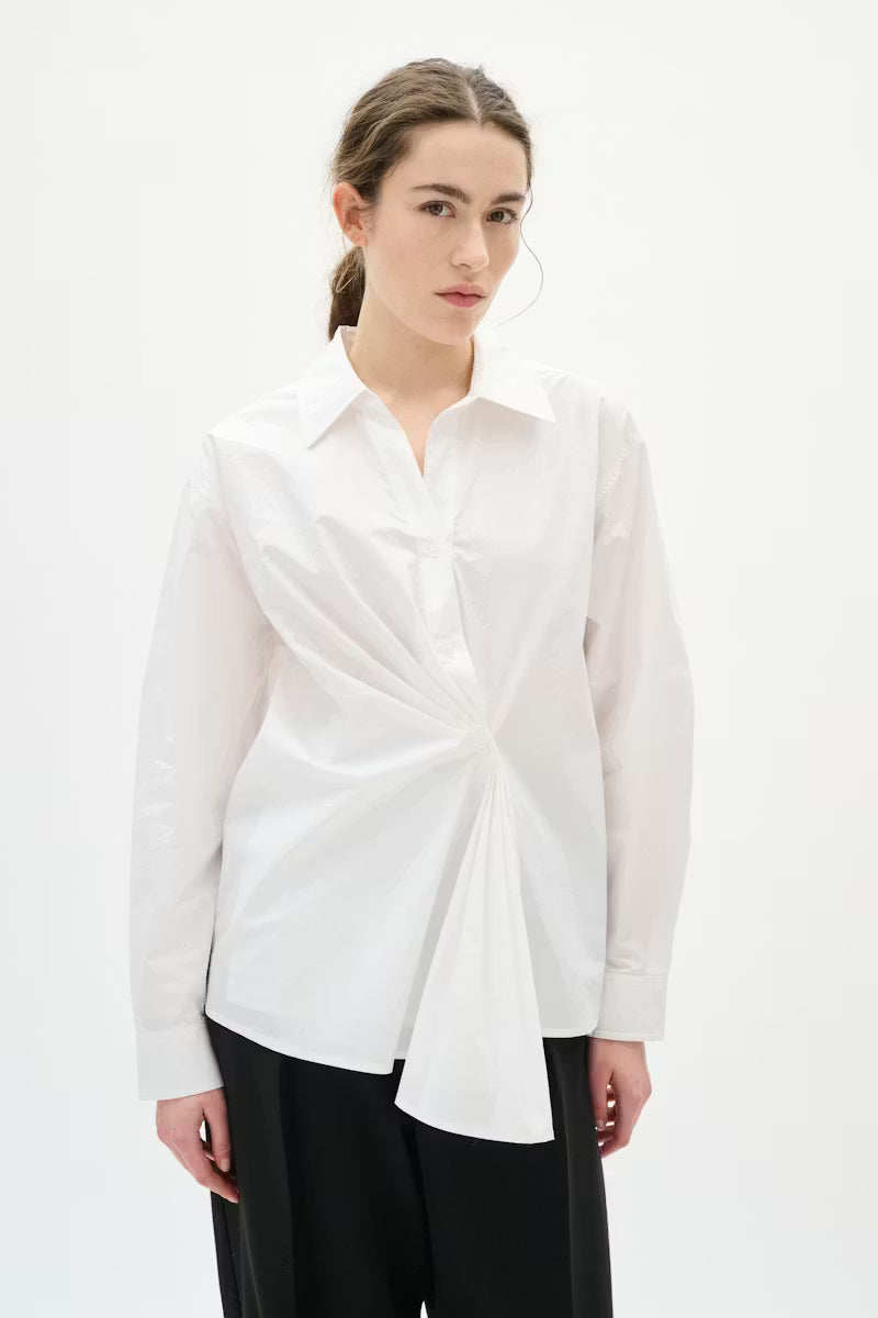 Dallas Pleated Shirt Pure White