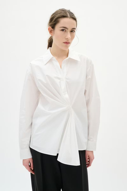 Dallas Pleated Shirt Pure White