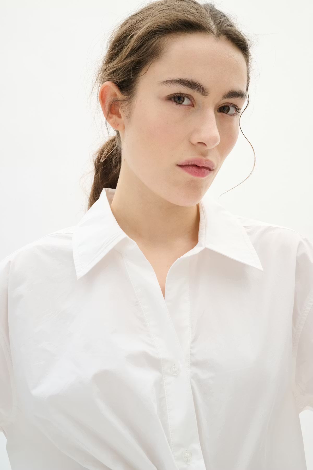 Dallas Pleated Shirt Pure White