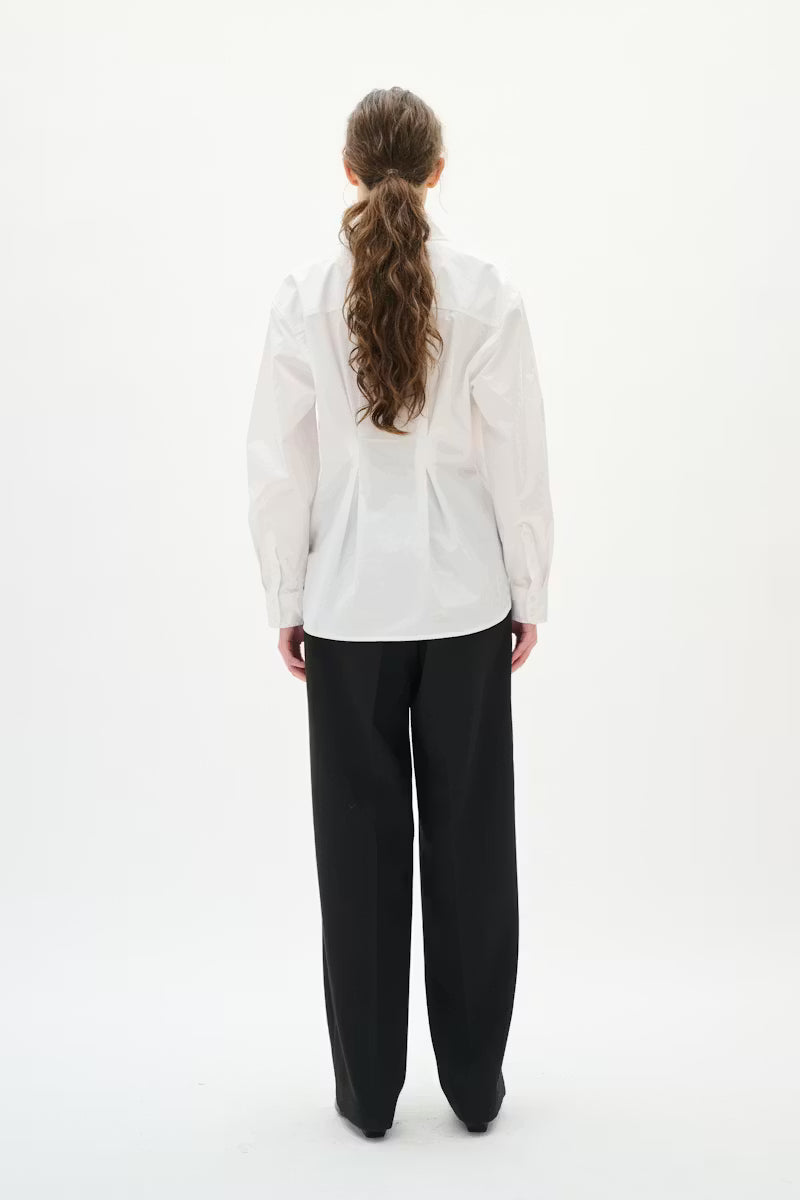 Dallas Pleated Shirt Pure White