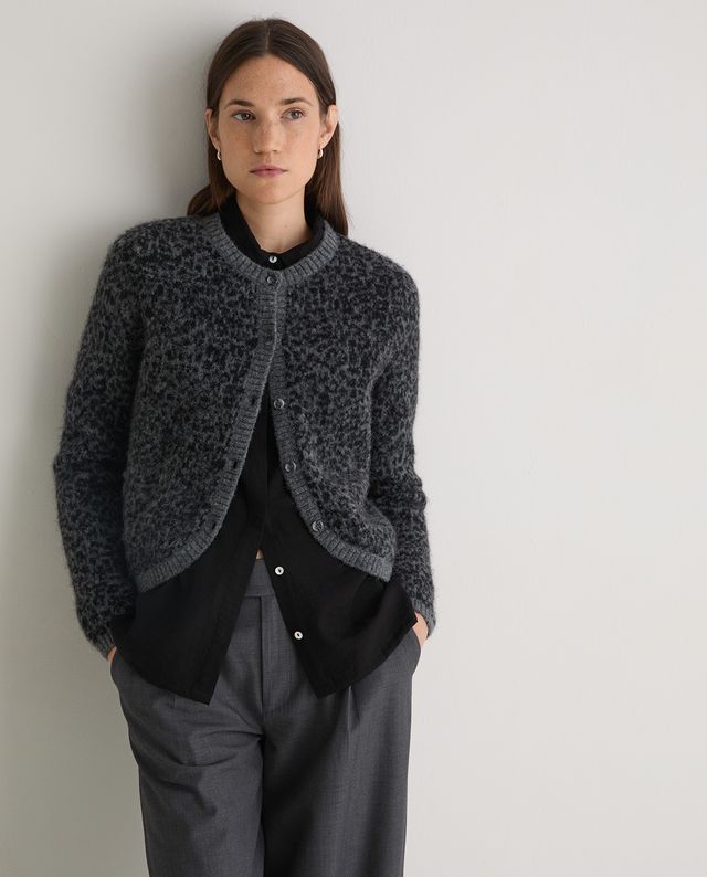 Cardigan Jacquard Animal Print