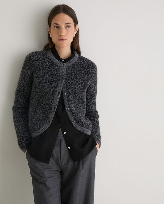 Cardigan Jacquard Animal Print