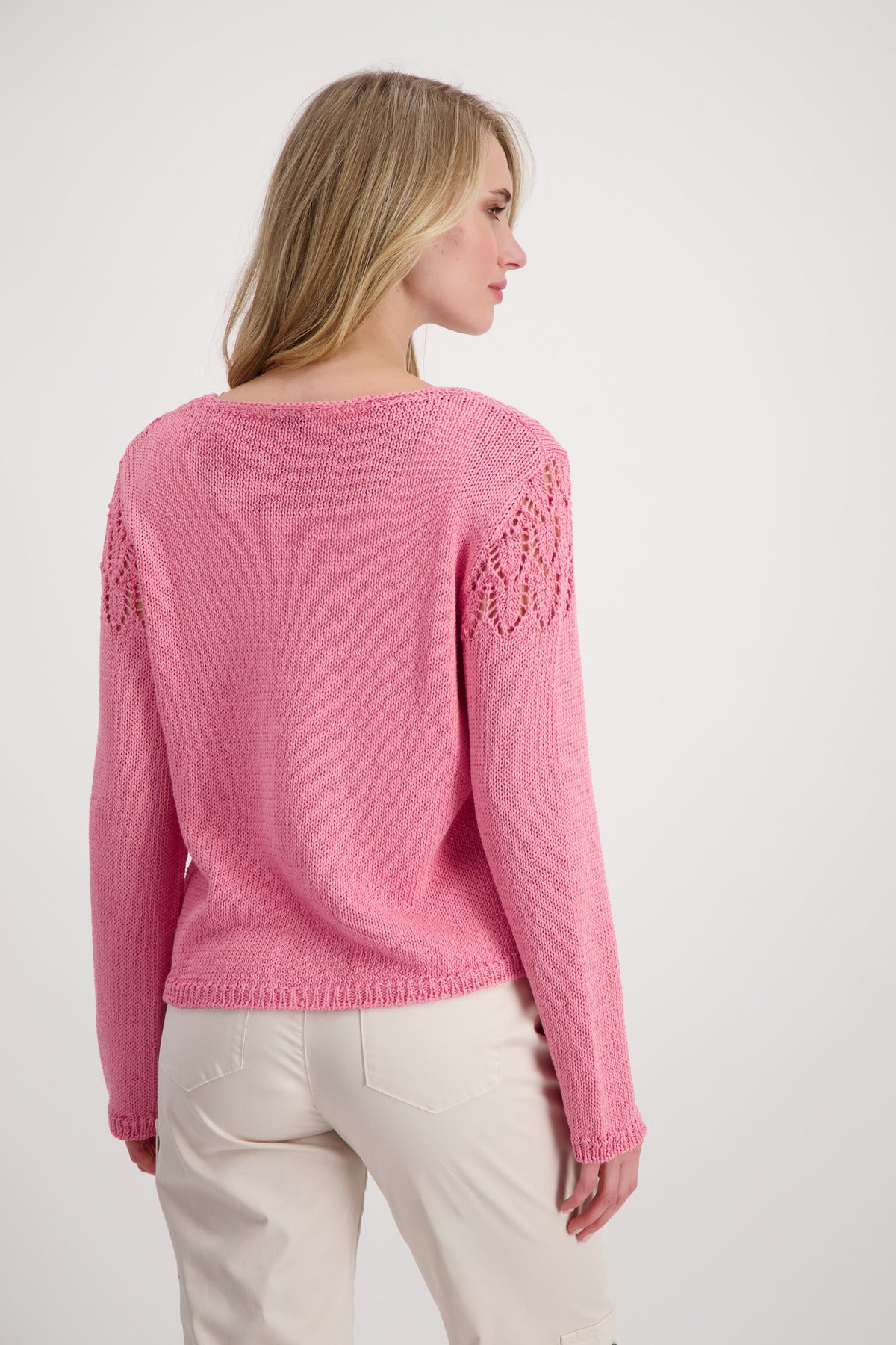 V Neck Pullover Pink