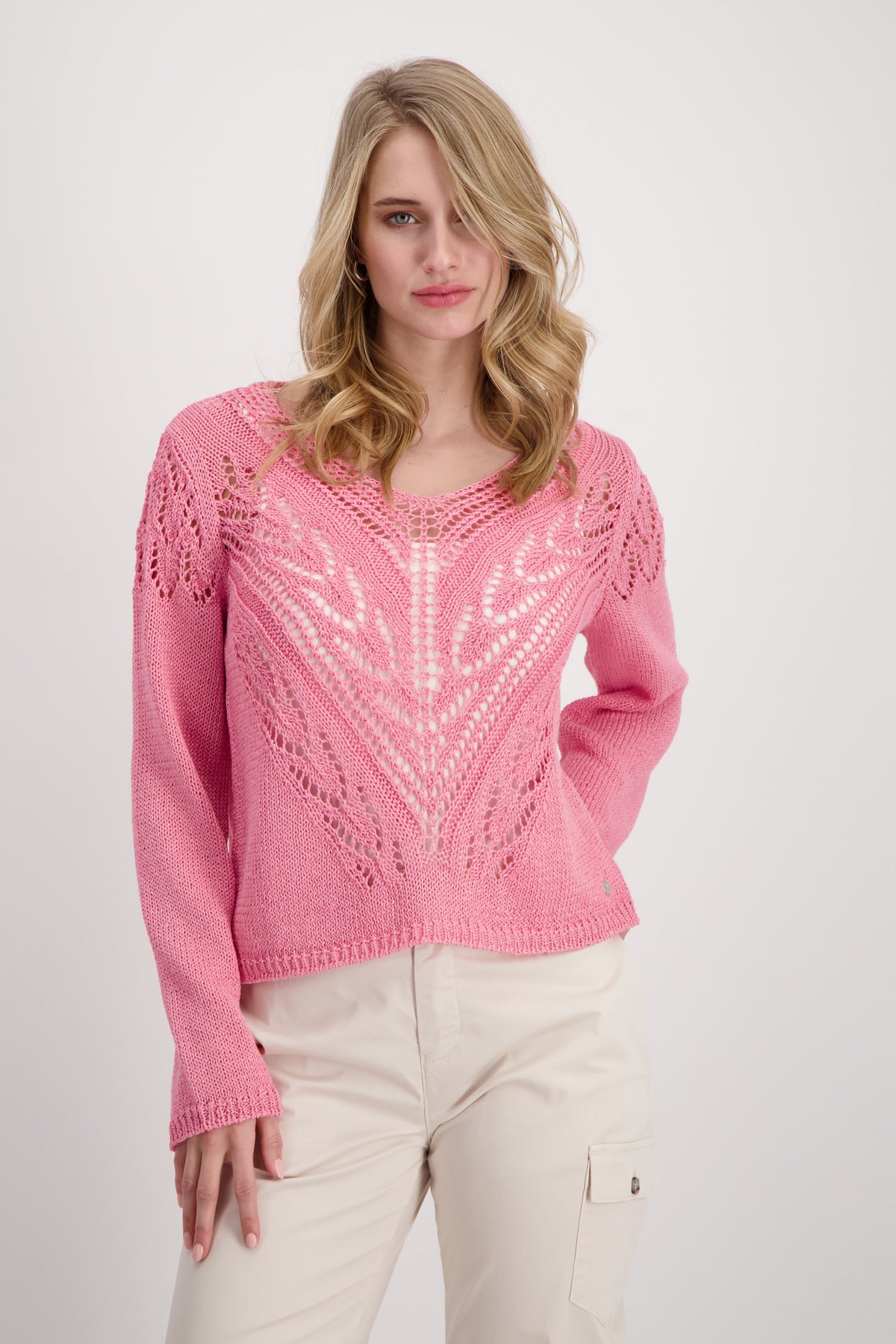 V Neck Pullover Pink