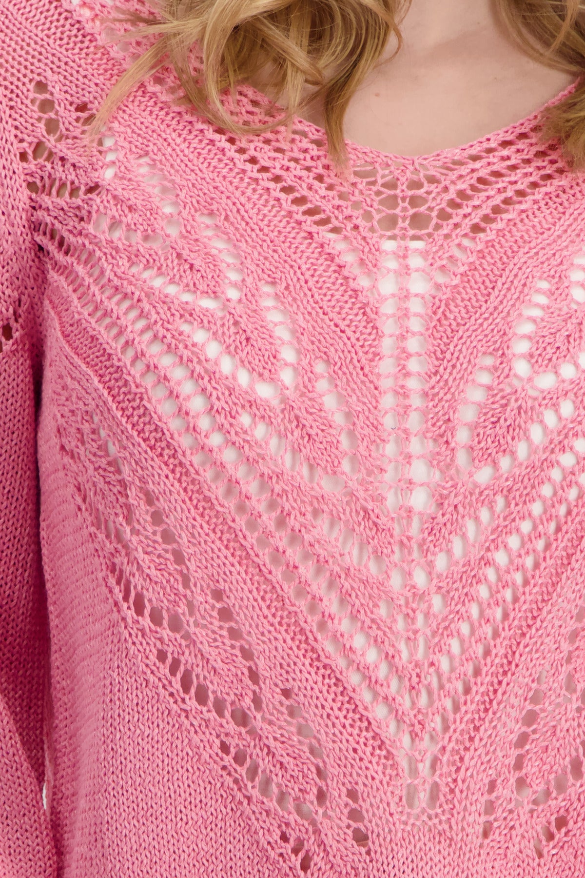 V Neck Pullover Pink