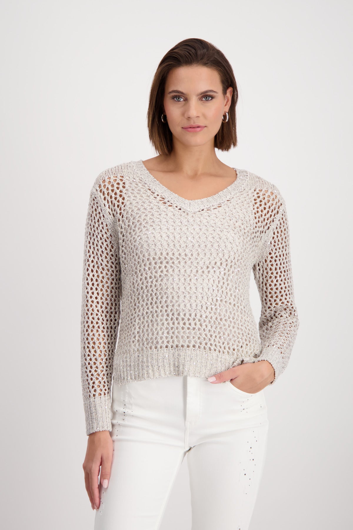 V Neck Pullover Peanut