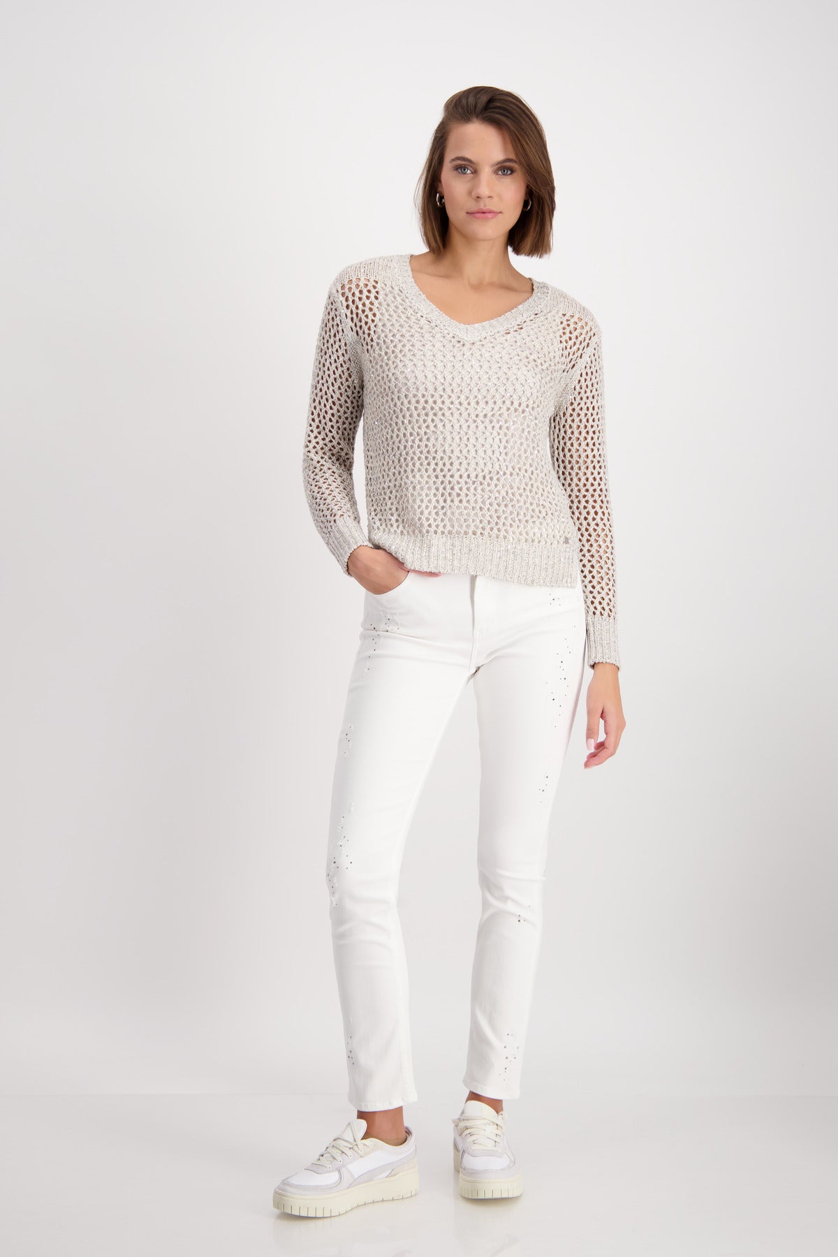 V Neck Pullover Peanut