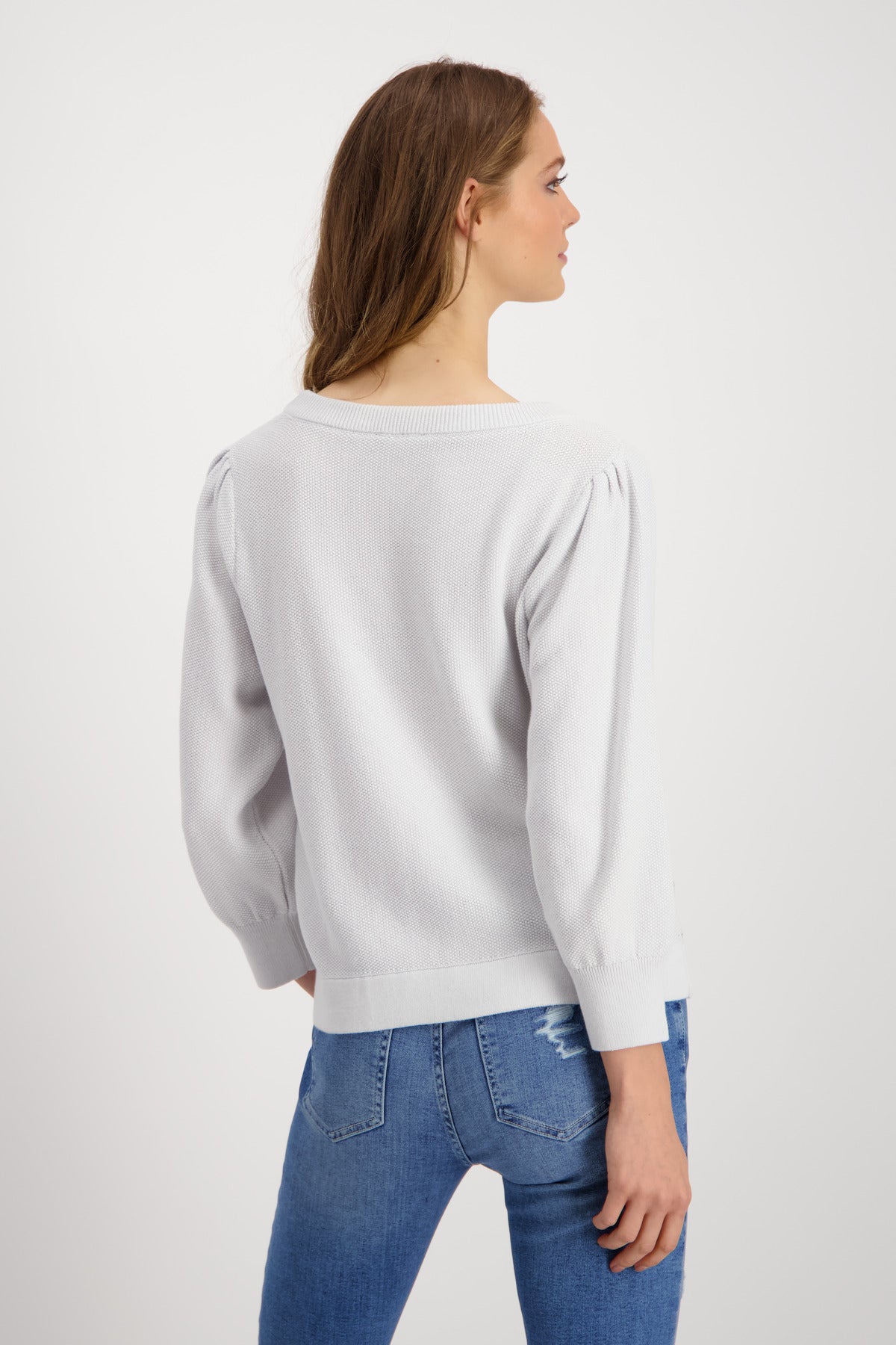 Round Neck Pullover Cloudy Grey