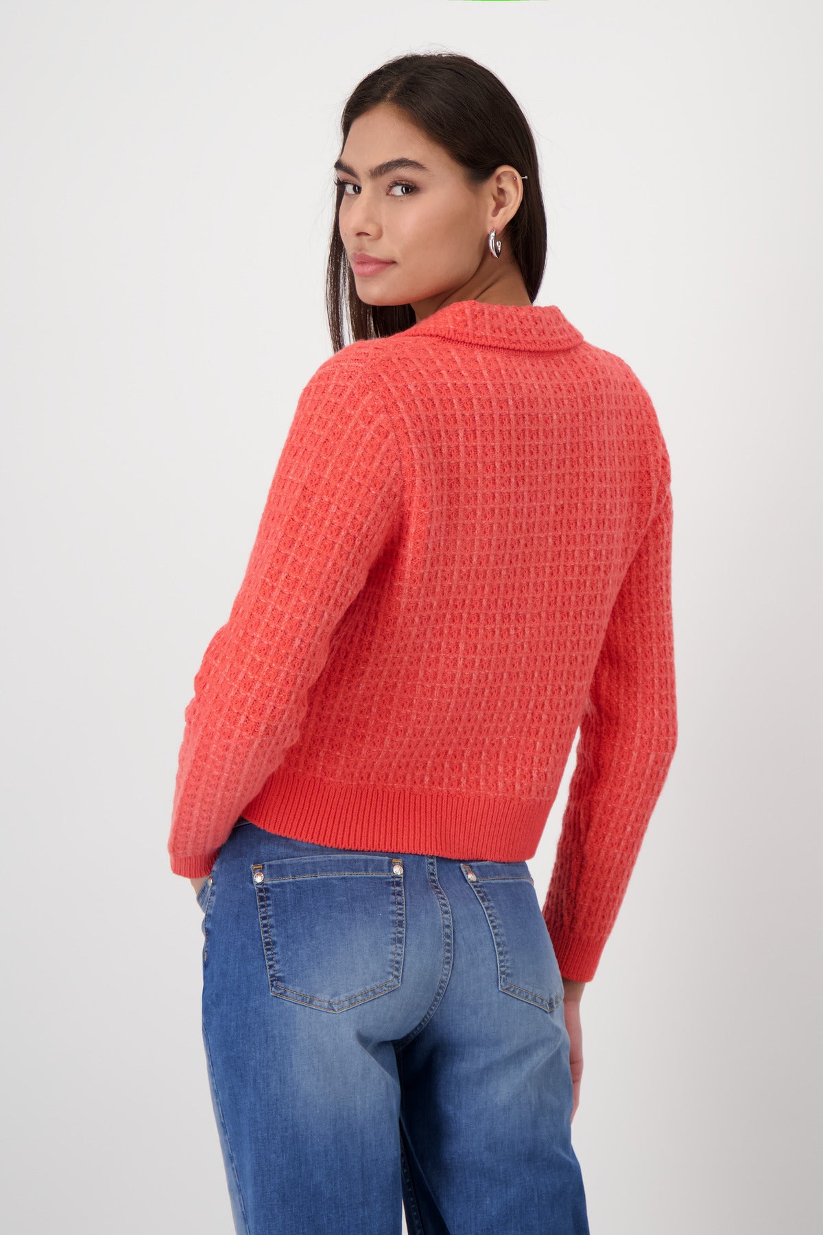 Shirt Collar Jacket Coral