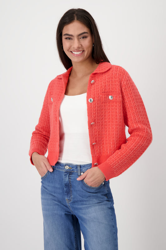 Shirt Collar Jacket Coral