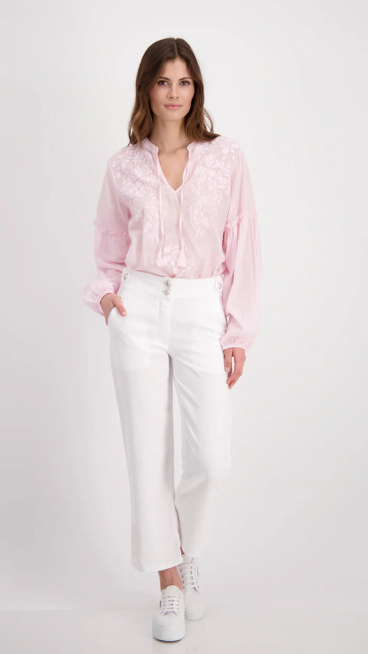 Linen Mix Pants in White