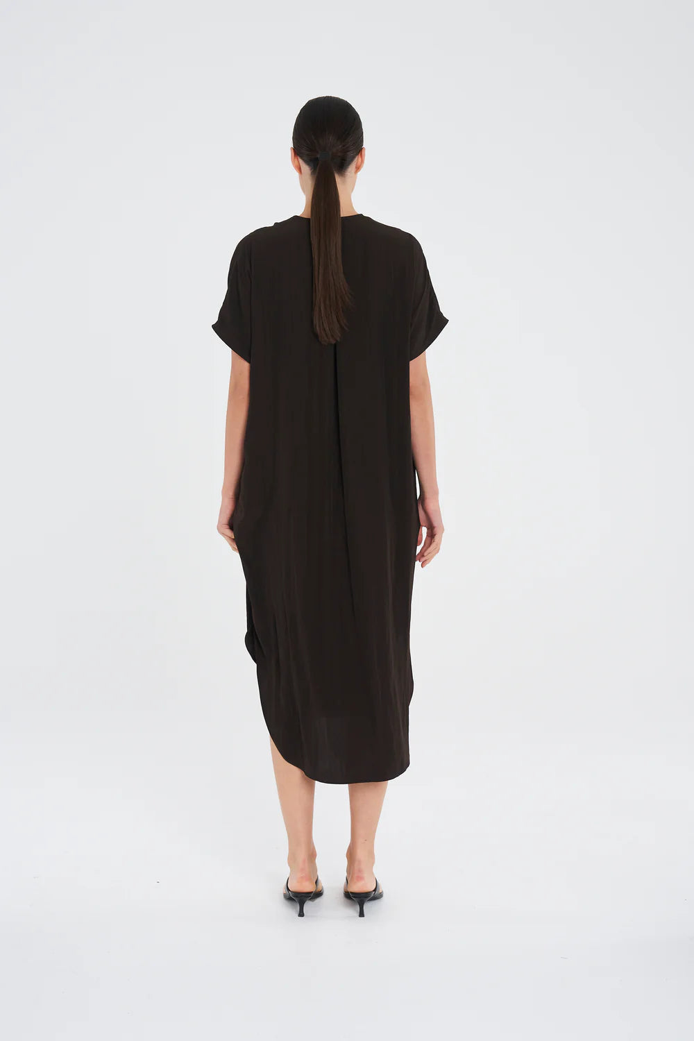 Wedge Tab Dress Fudge