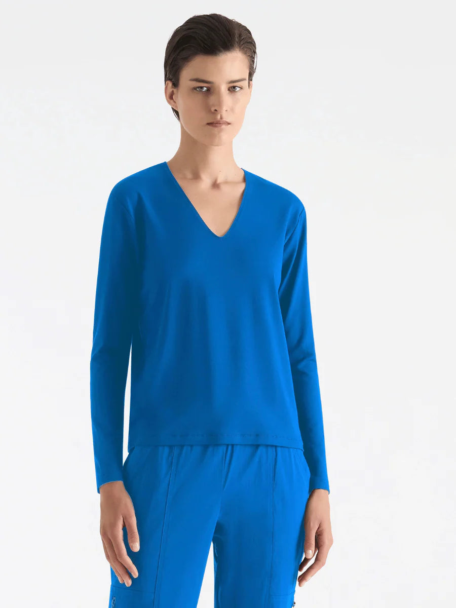 V Neck Top Topaz