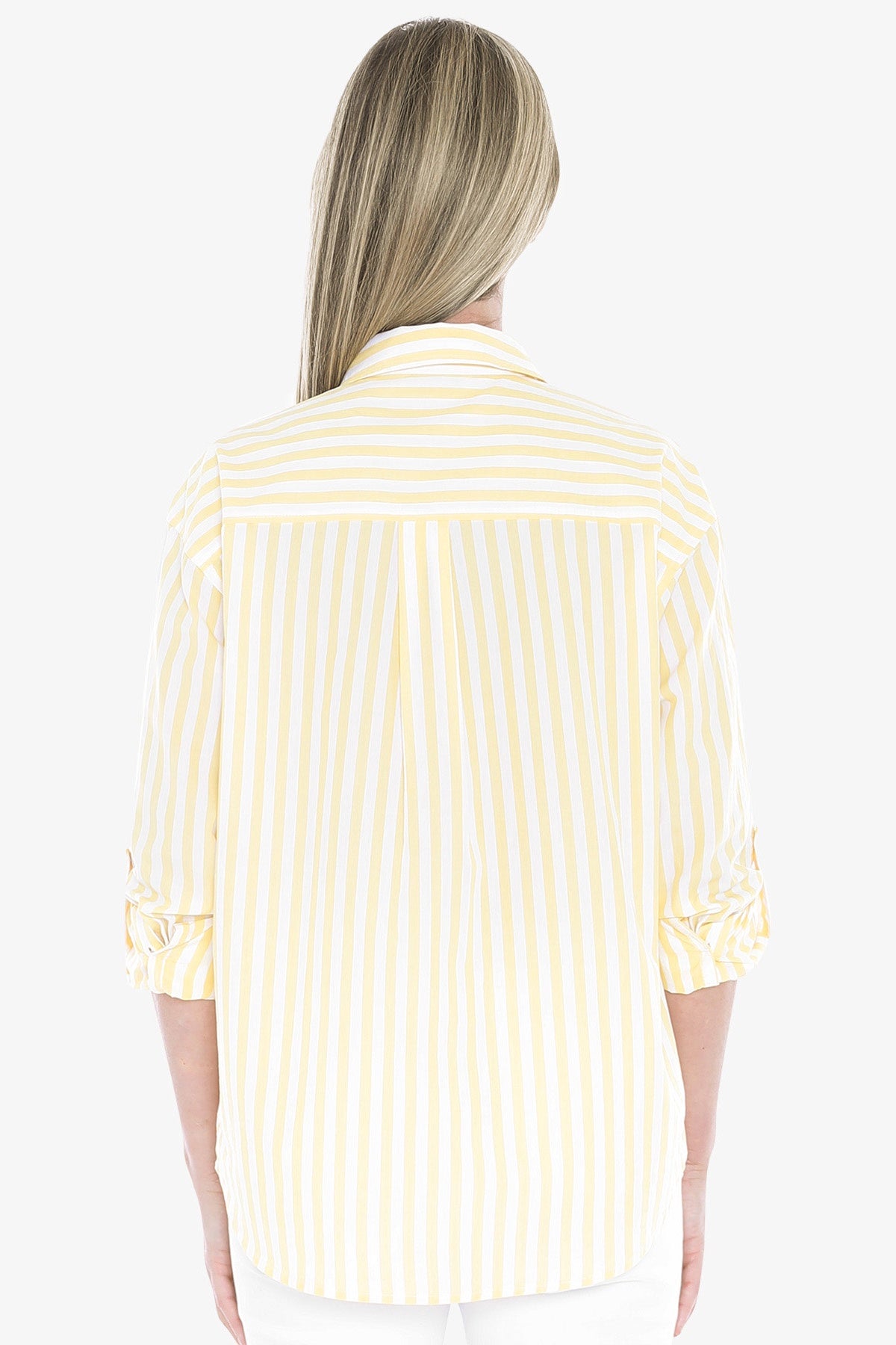 Holiday Stripe Shirt Daffodil White