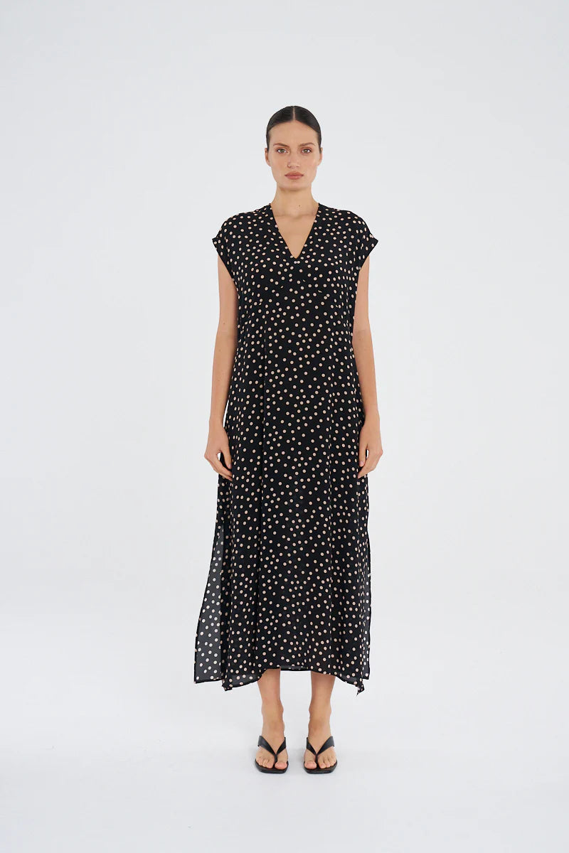 Maxi Slice Dress Black Meringue