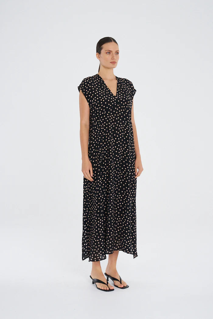 Maxi Slice Dress Black Meringue