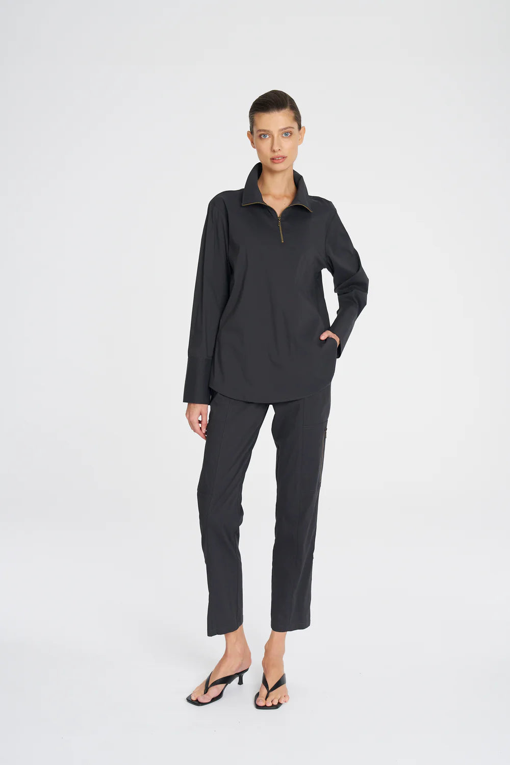 Half Zip Blouse