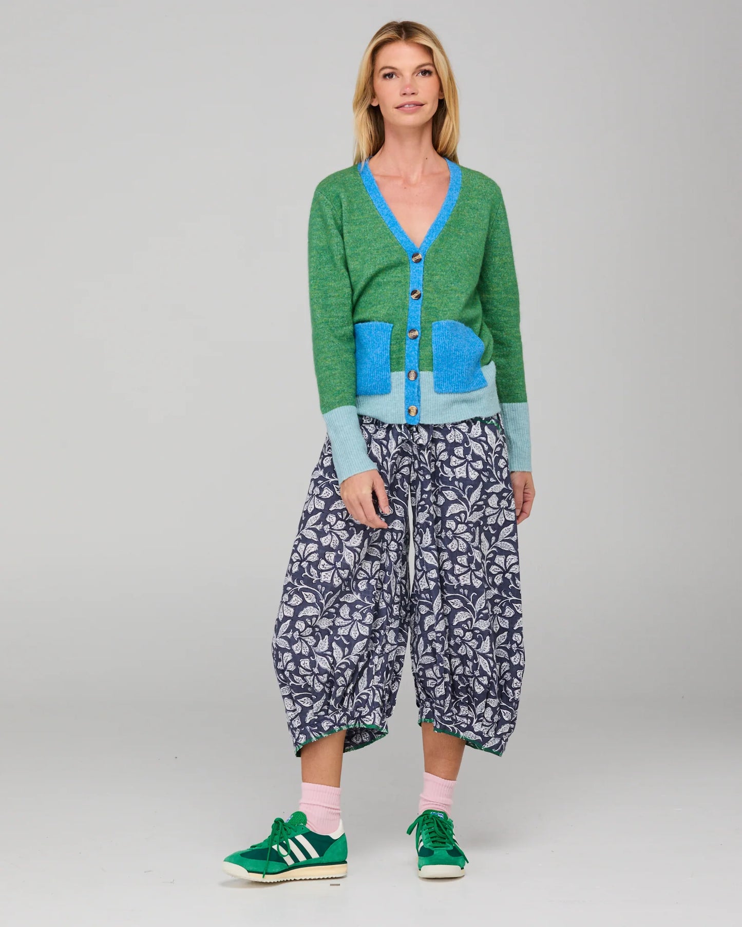 Poet Cardigan Green Multi