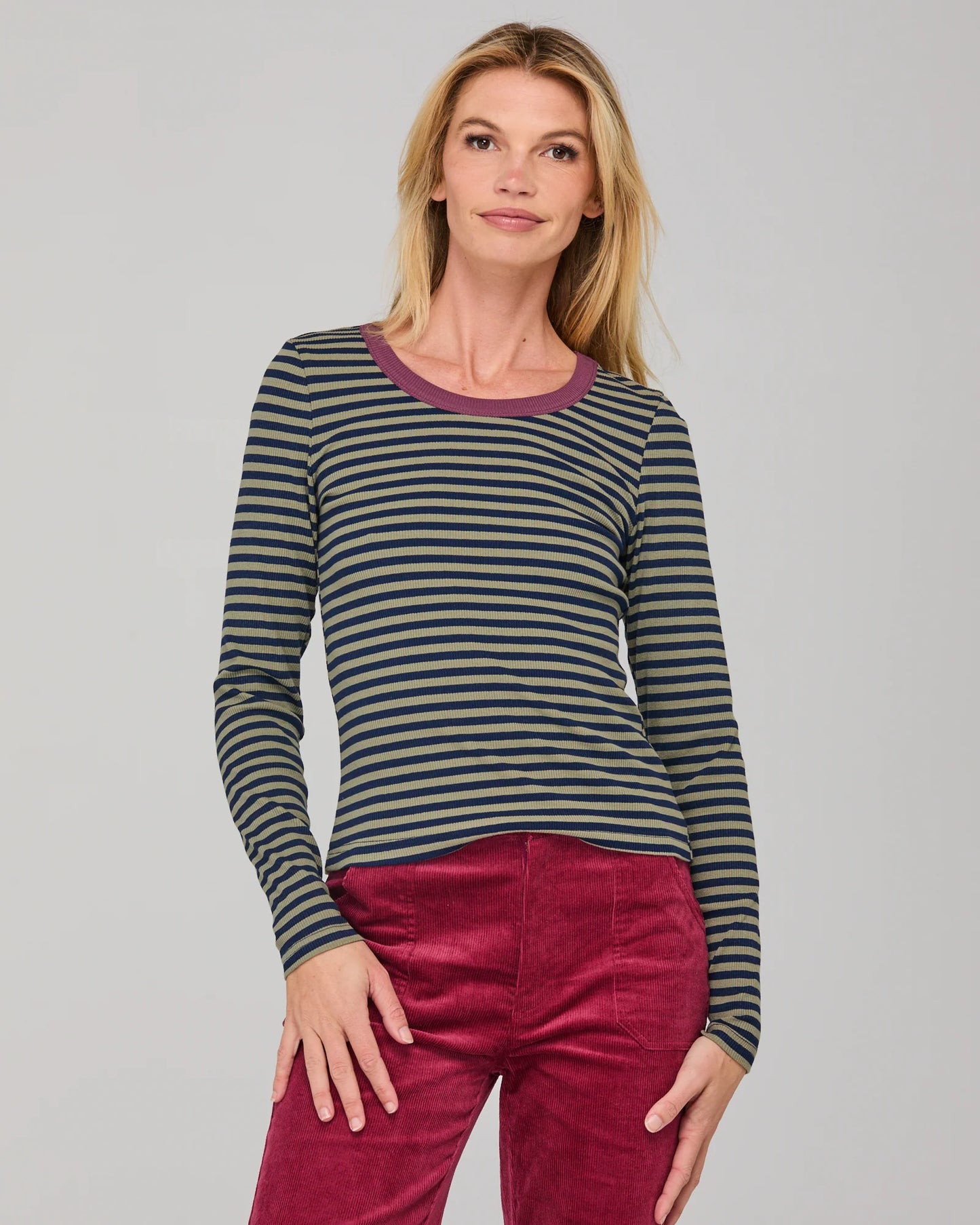 Bellissimo LS Top Stripe