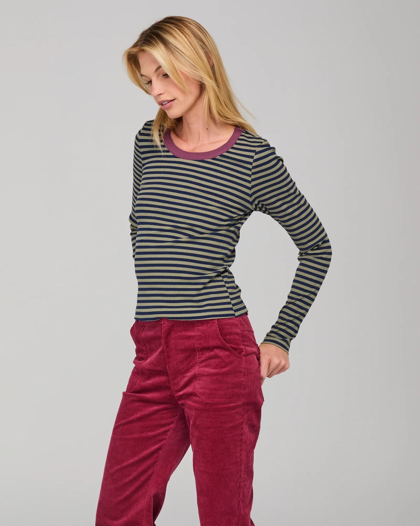 Bellissimo LS Top Stripe
