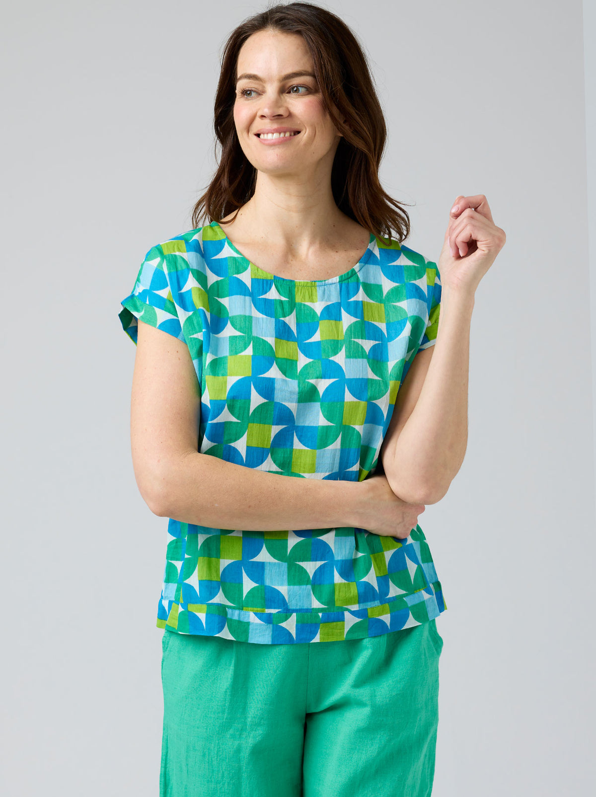 Vicky Round Cake Clothing Vicky Round Neck Top - Lee Louise Boutique – Lee Louise ...