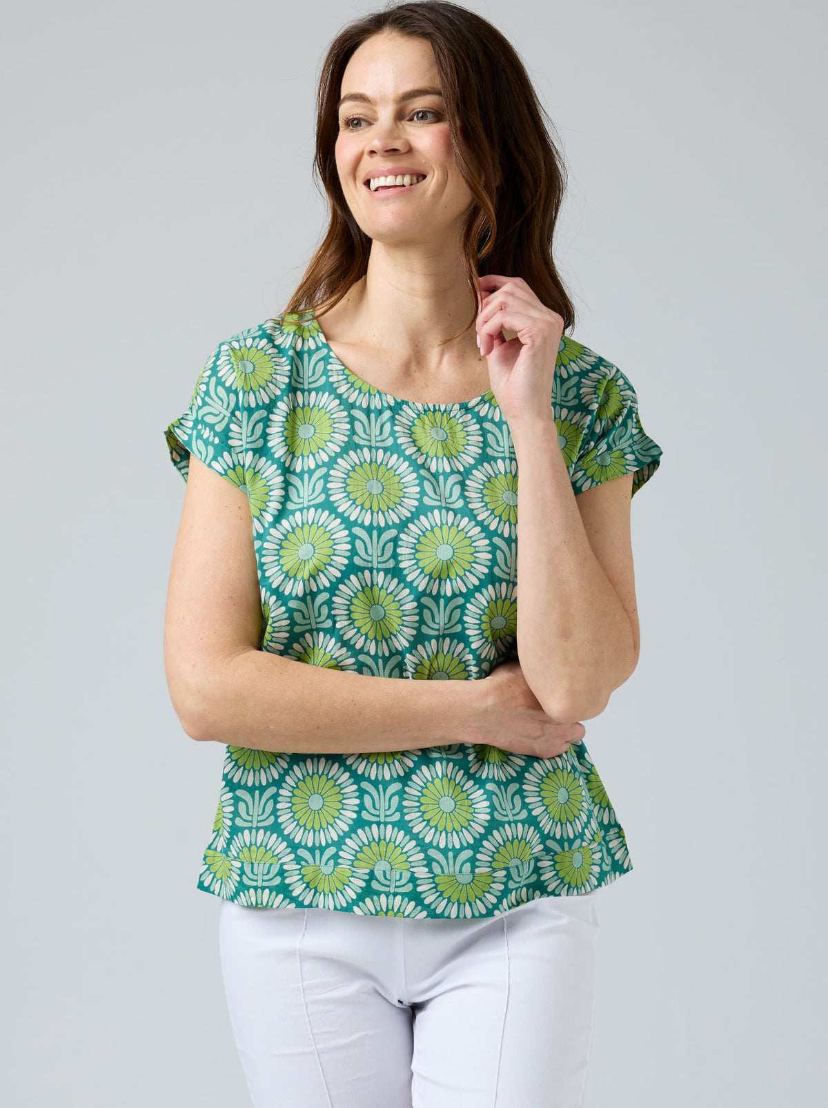 Vicky Round Cake Clothing Vicky Round Neck Top - Lee Louise Boutique – Lee Louise ...
