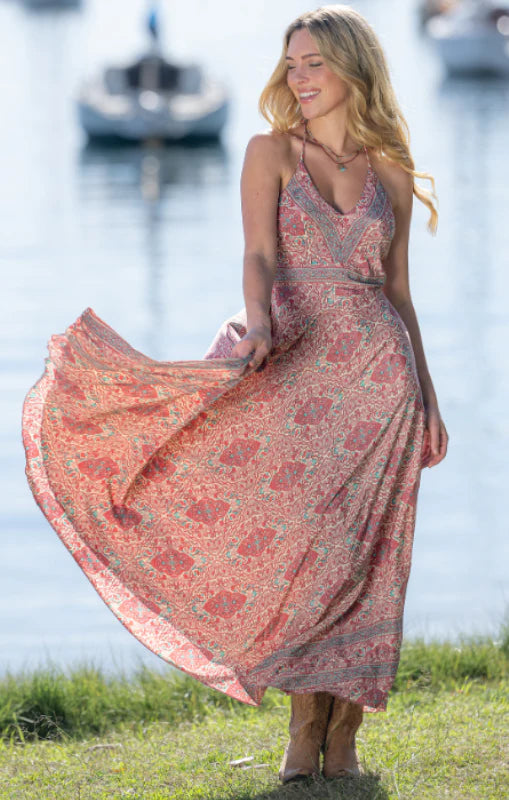 Binda Tie Halter Dress