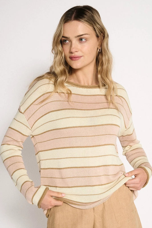 LL Solene Stripe Knit Dusty Pink