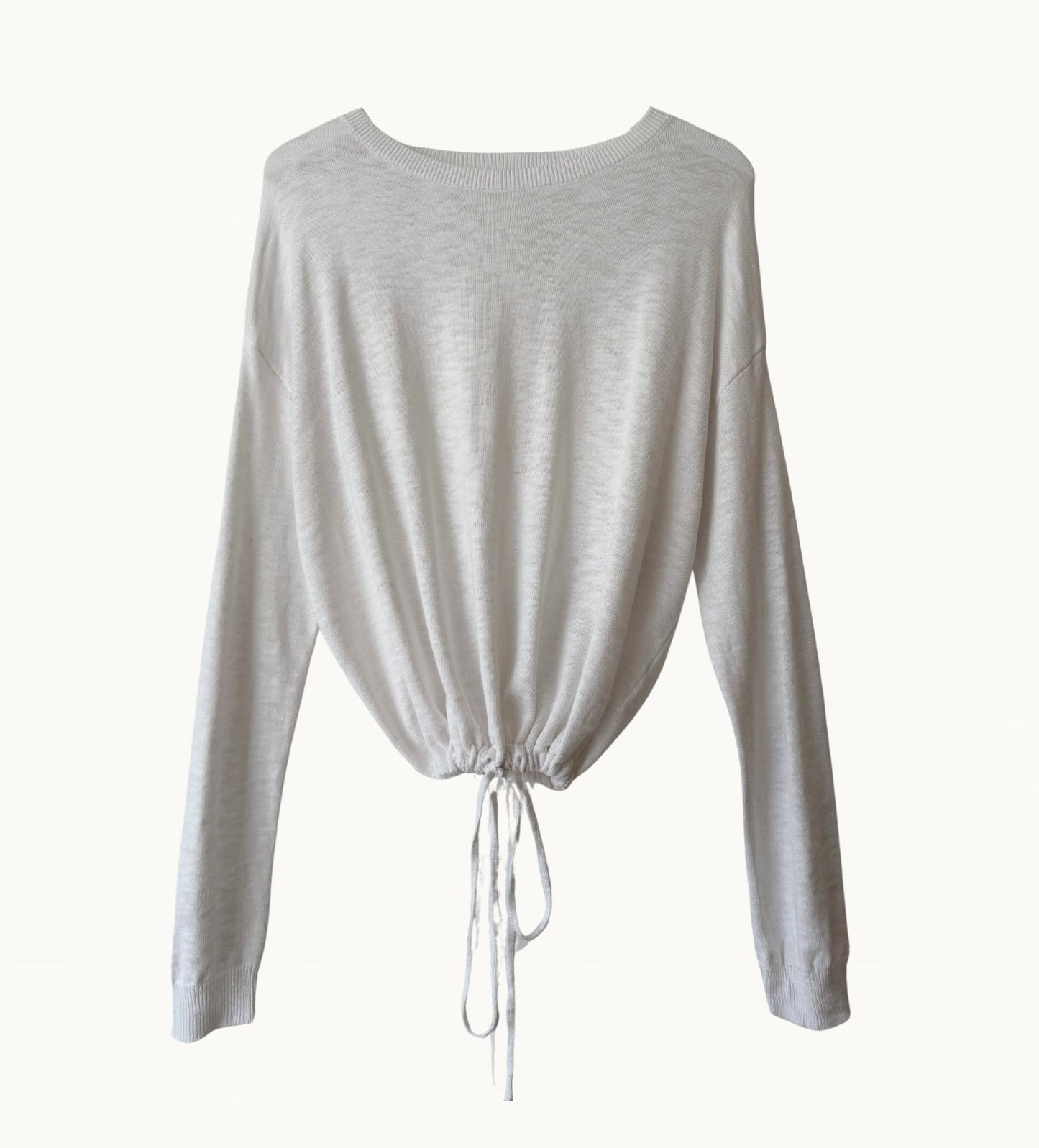 Hailey Drawstring Top White