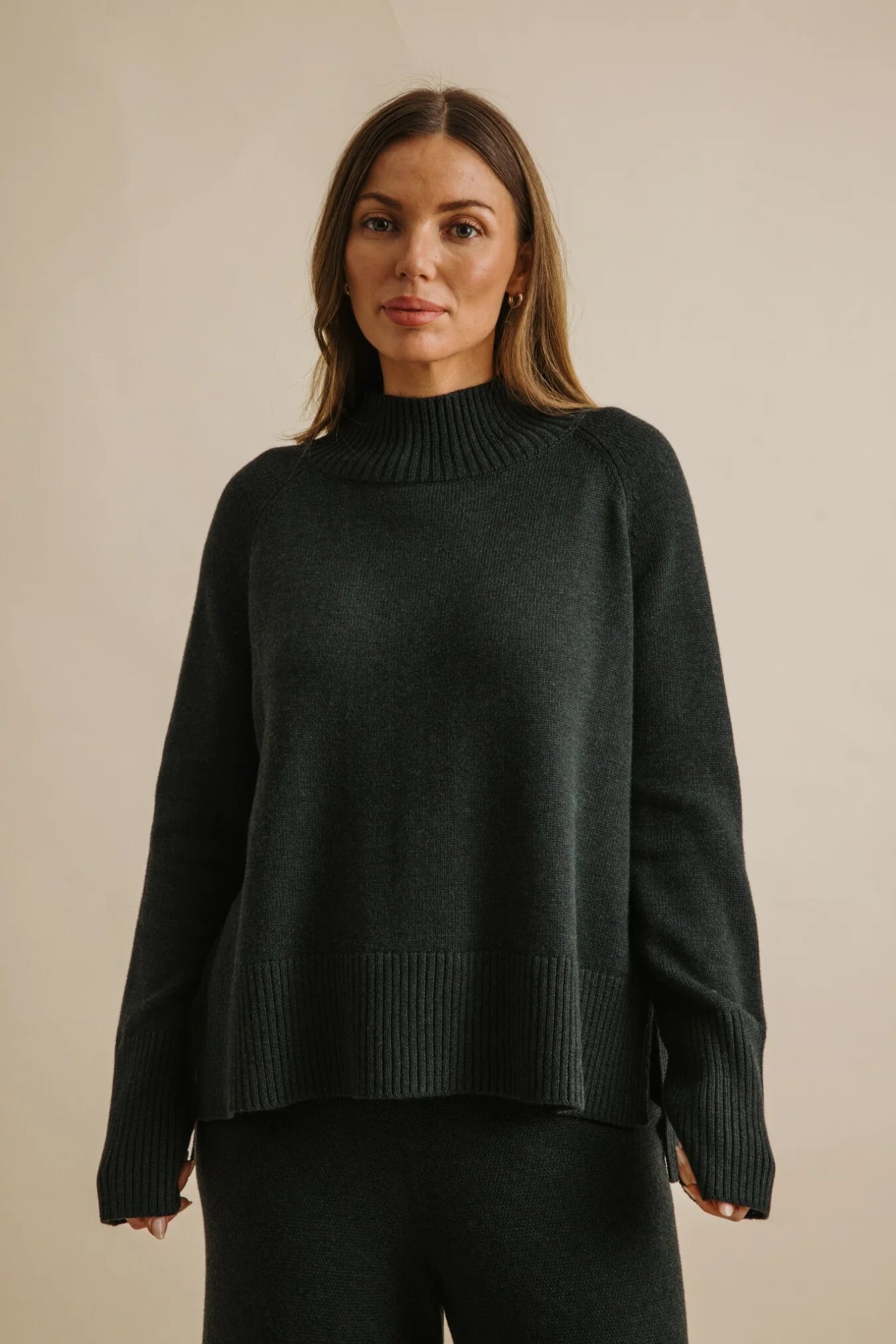 Harmony Cotton Mock Neck Pullover