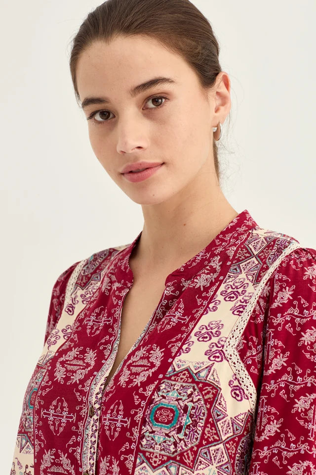 Haze Blouse Print Print
