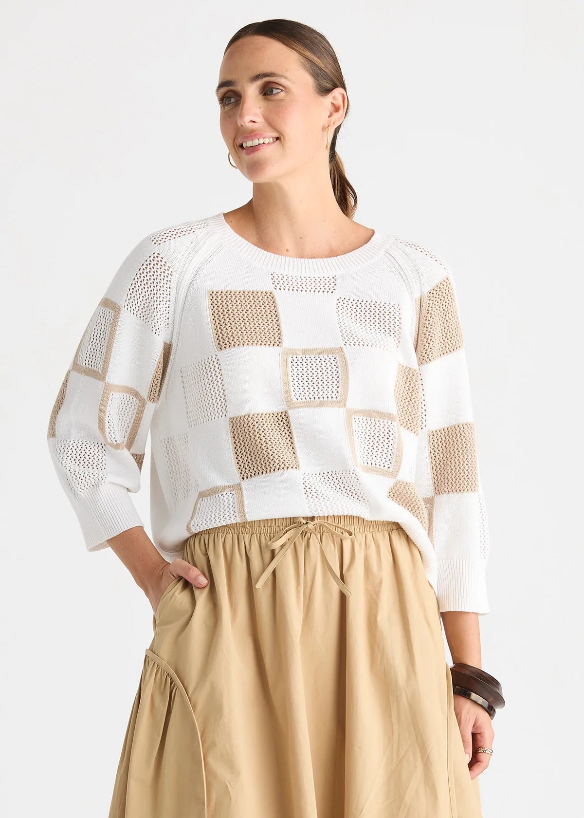 Patch Pointelle Top