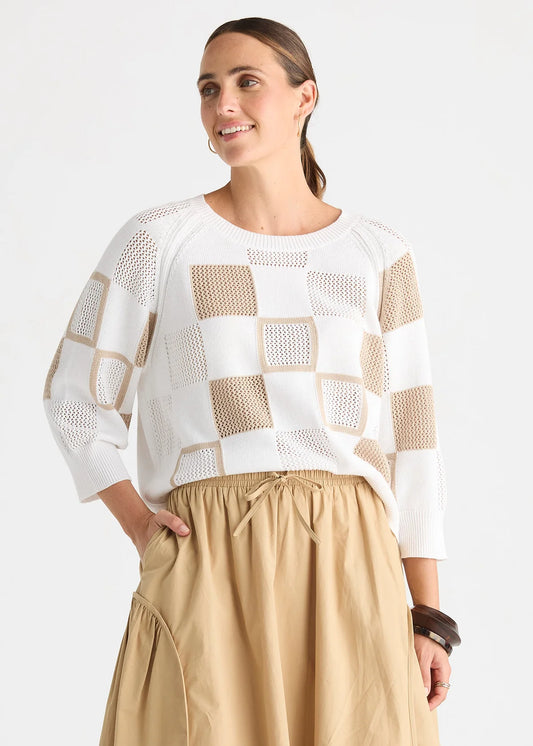 Patch Pointelle Top