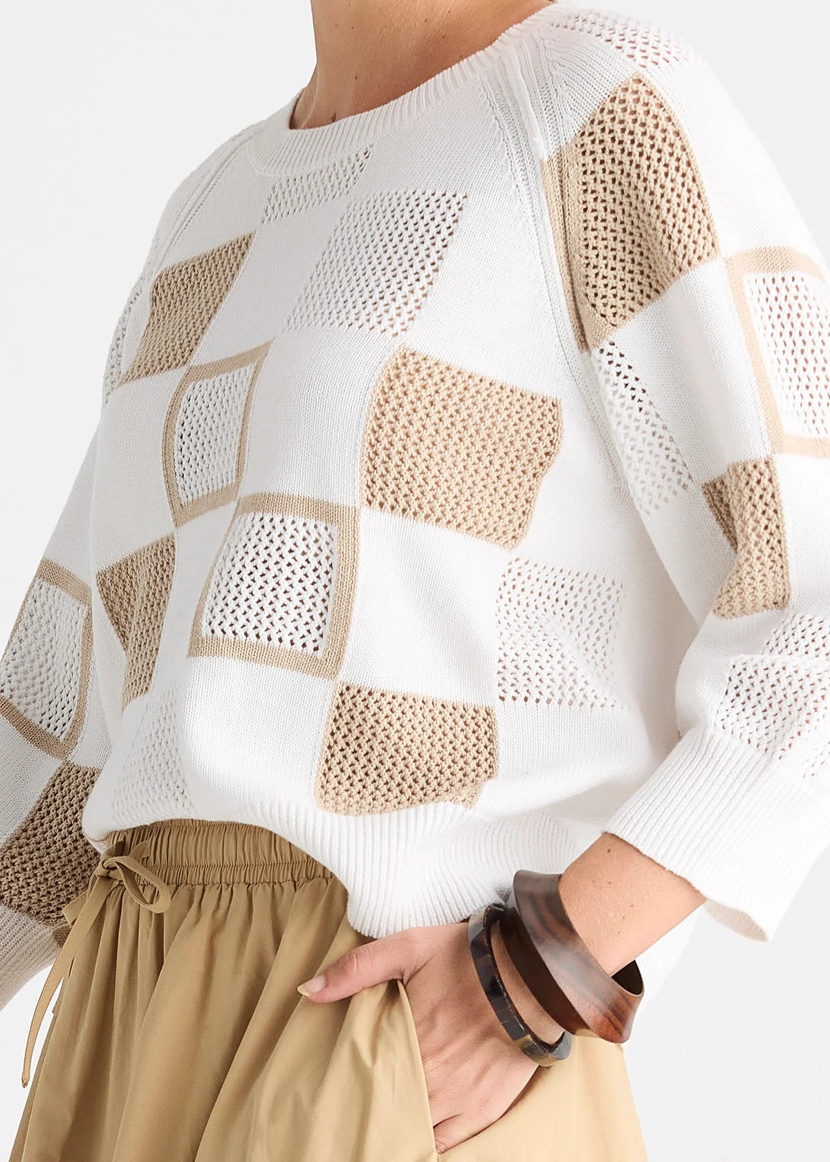 Patch Pointelle Top