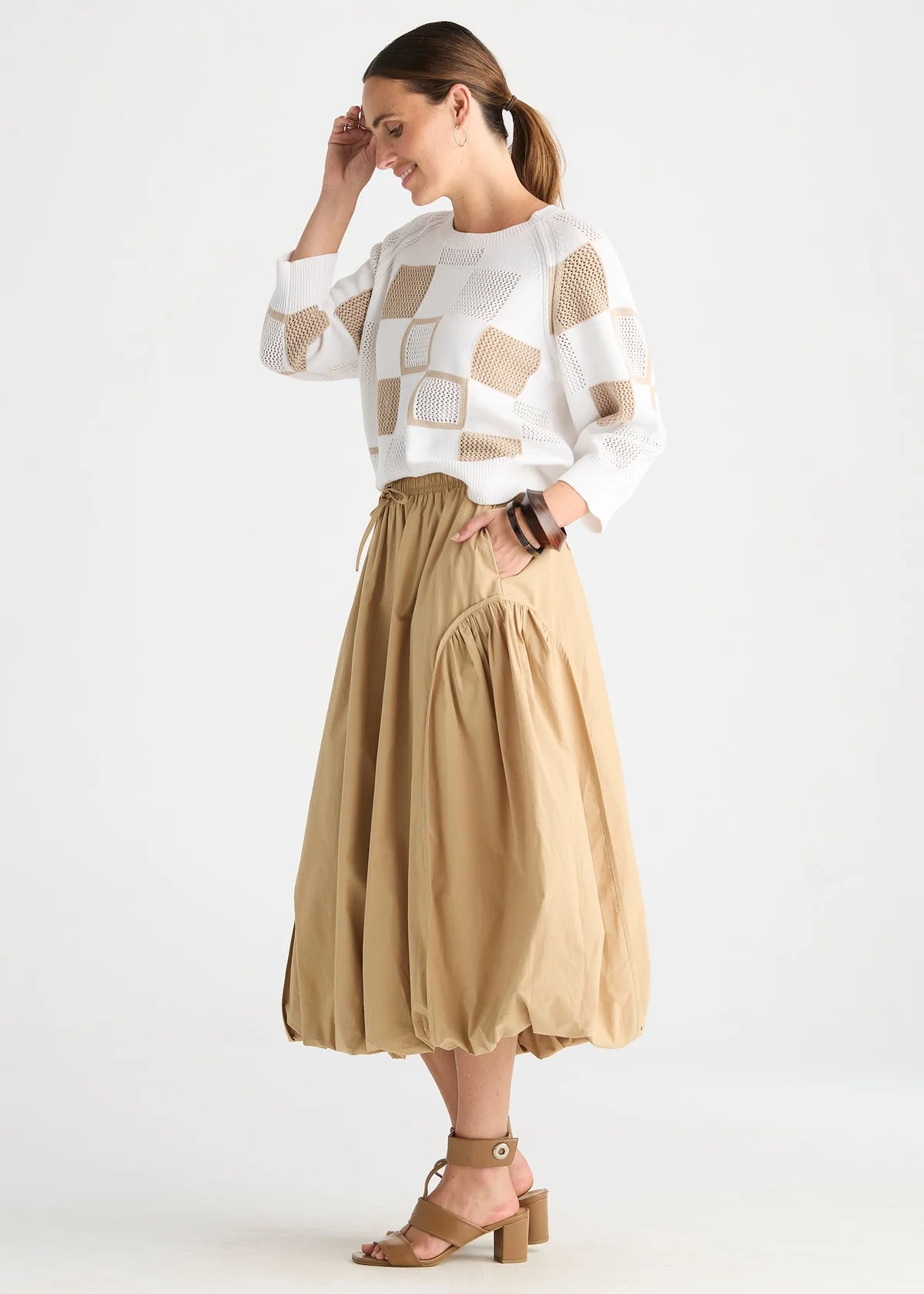 Patch Pointelle Top