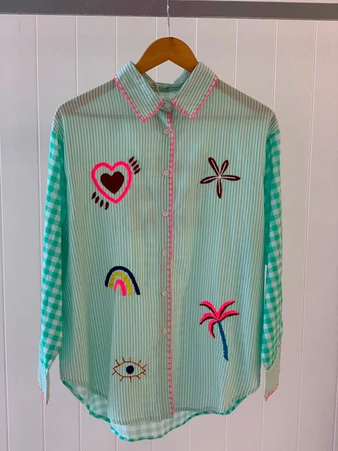 Pure Cotton Shirt Green KS19002