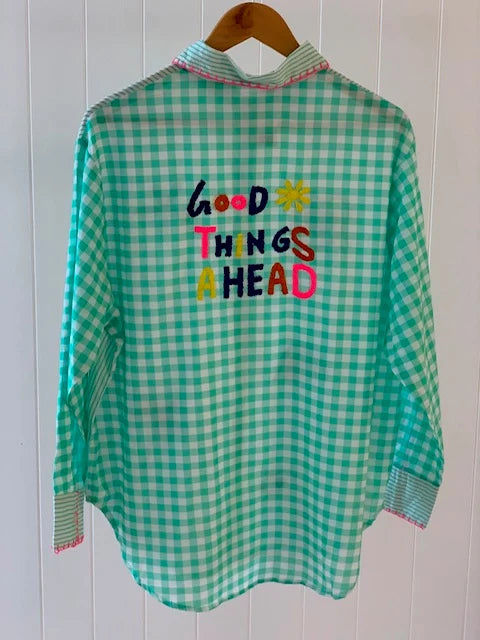 Pure Cotton Shirt Green KS19002