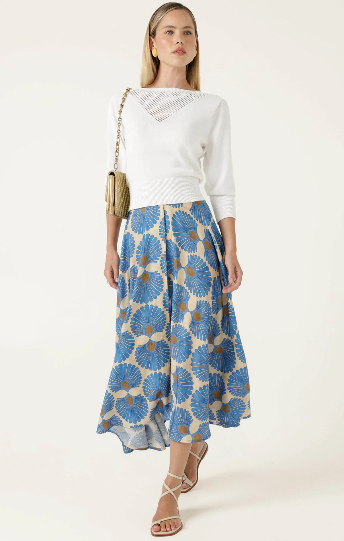 Ambrosia Skirt Blue Tan