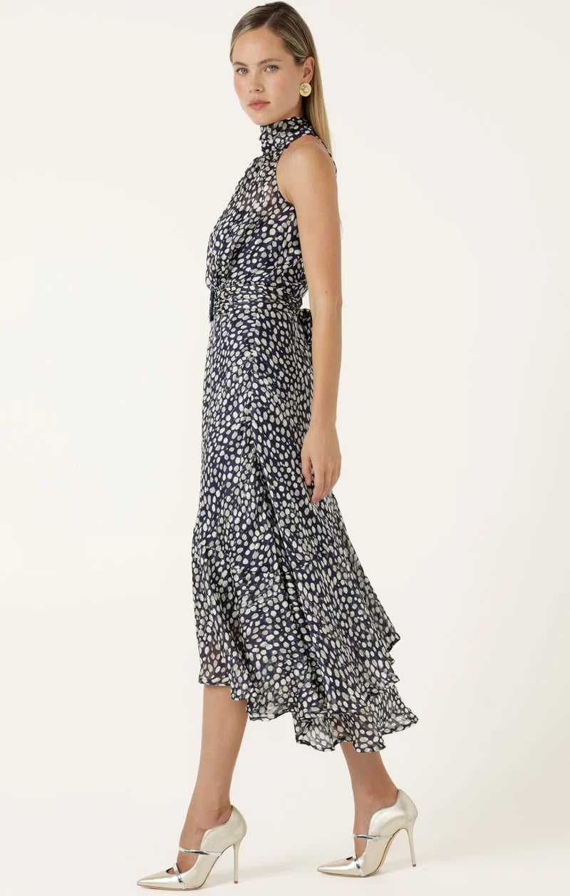 Austin Dress White/Navy