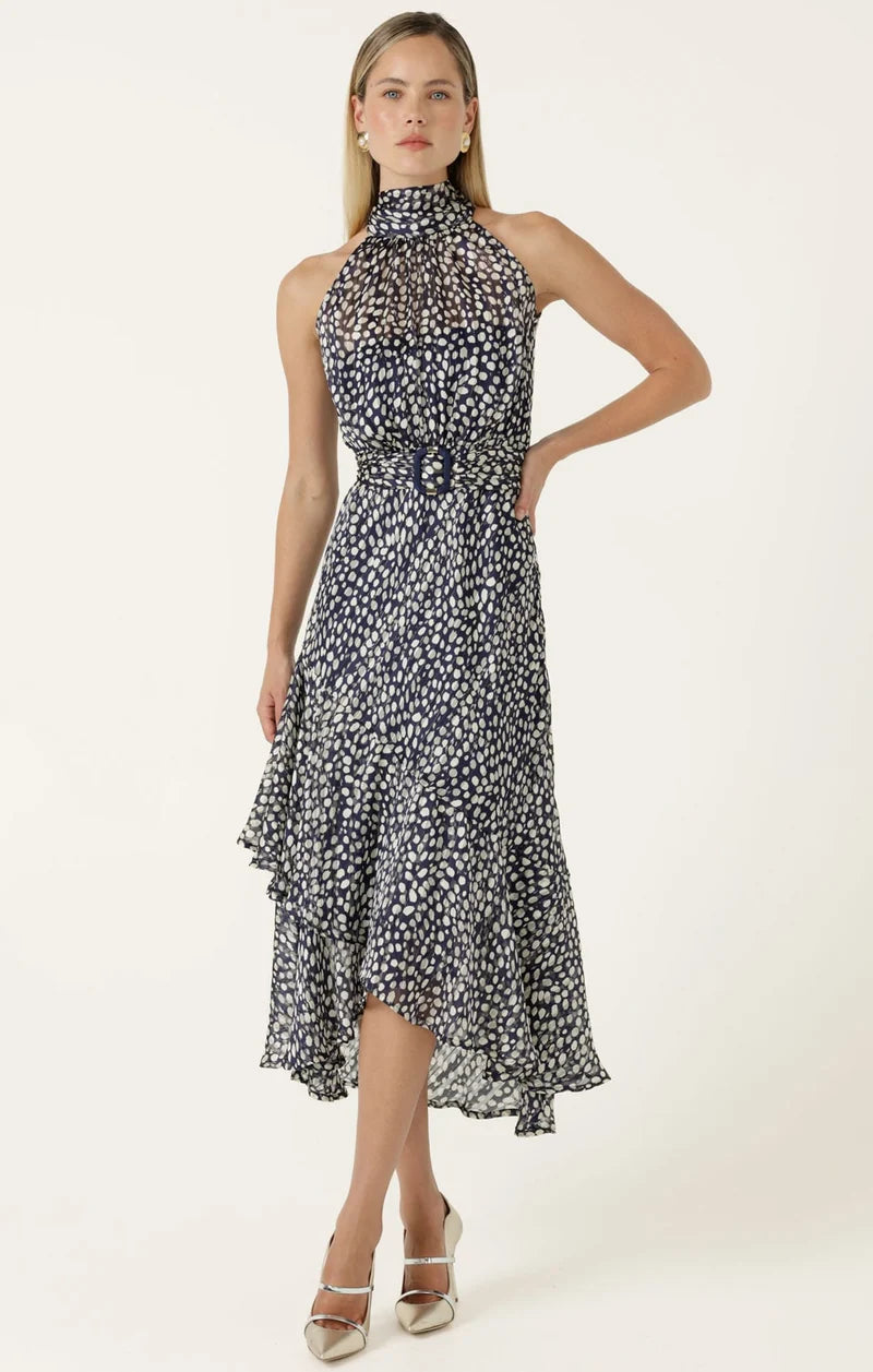 Austin Dress White/Navy