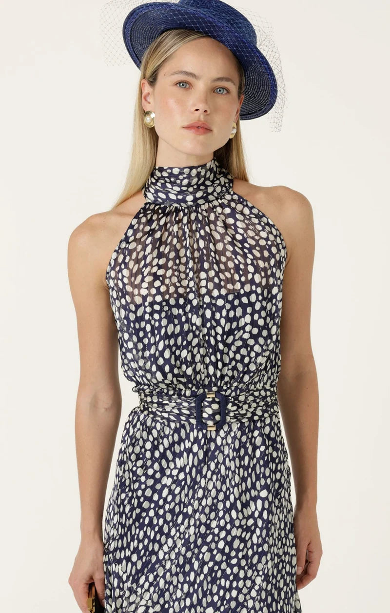 Austin Dress White/Navy