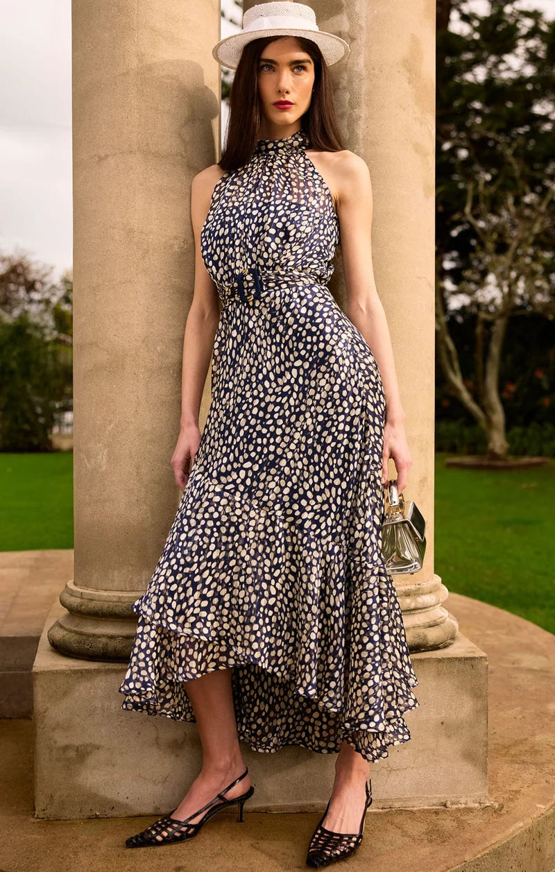 Austin Dress White/Navy