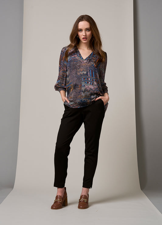 Liberty Blouse Indigo Multi