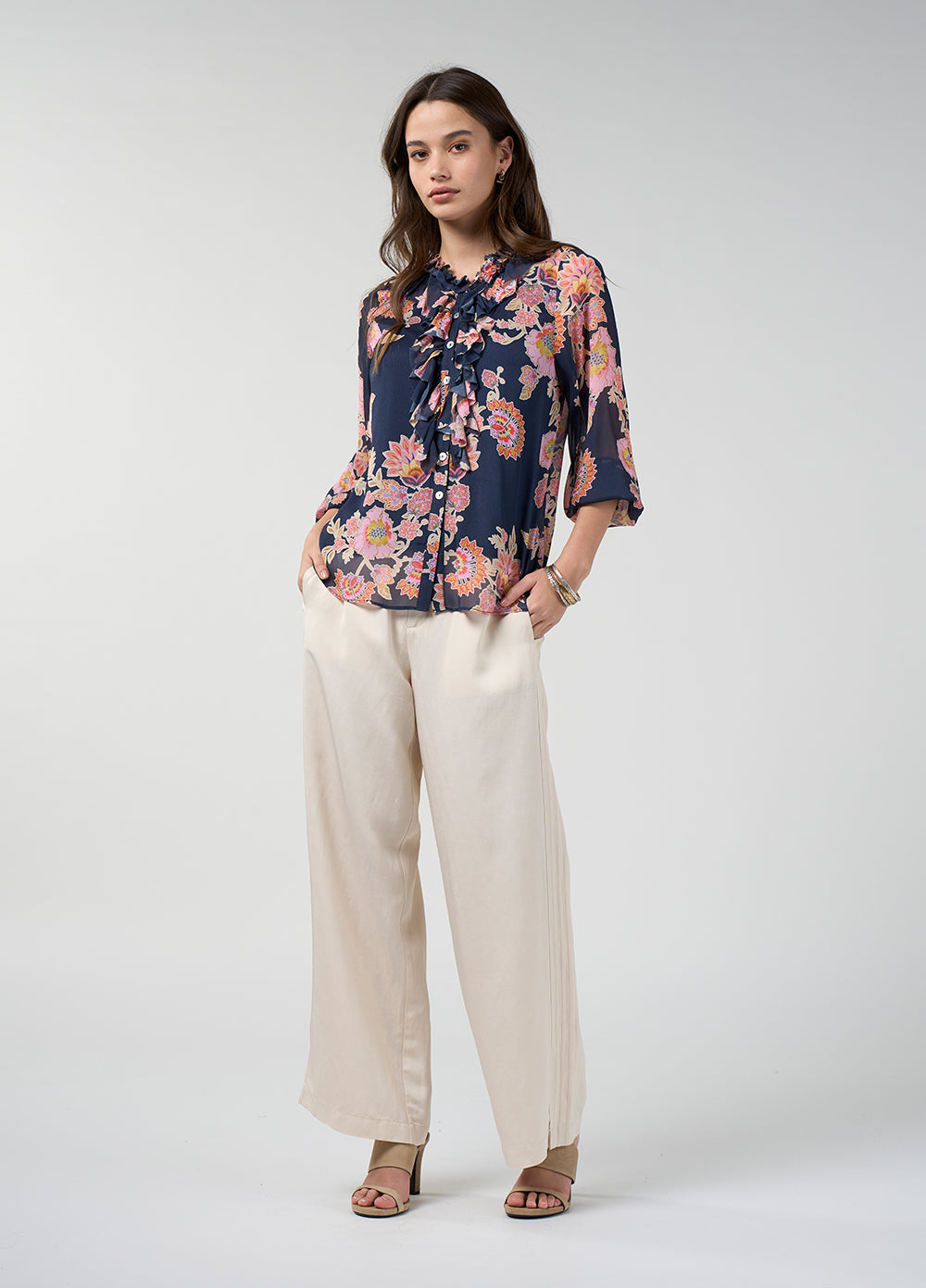Mirissa Blouse Indigo Multi