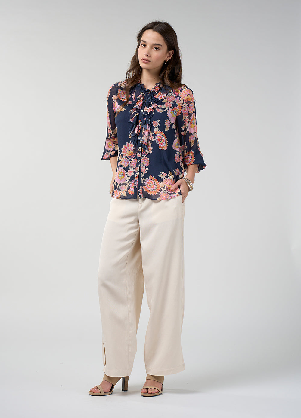 Mirissa Blouse Indigo Multi