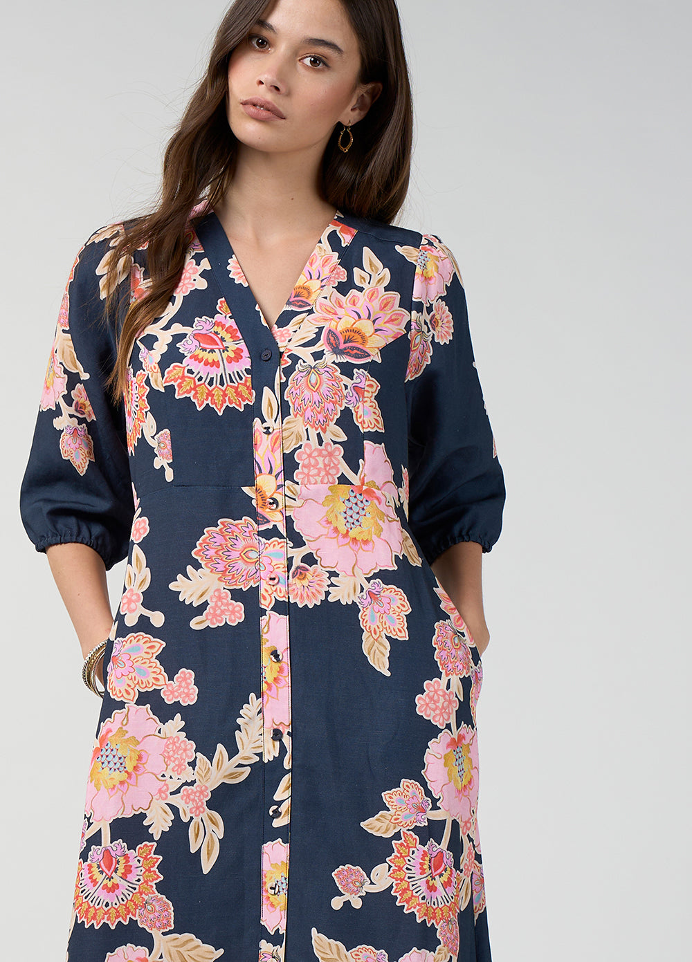 Mirissa Shirt Dress Indigo Multi