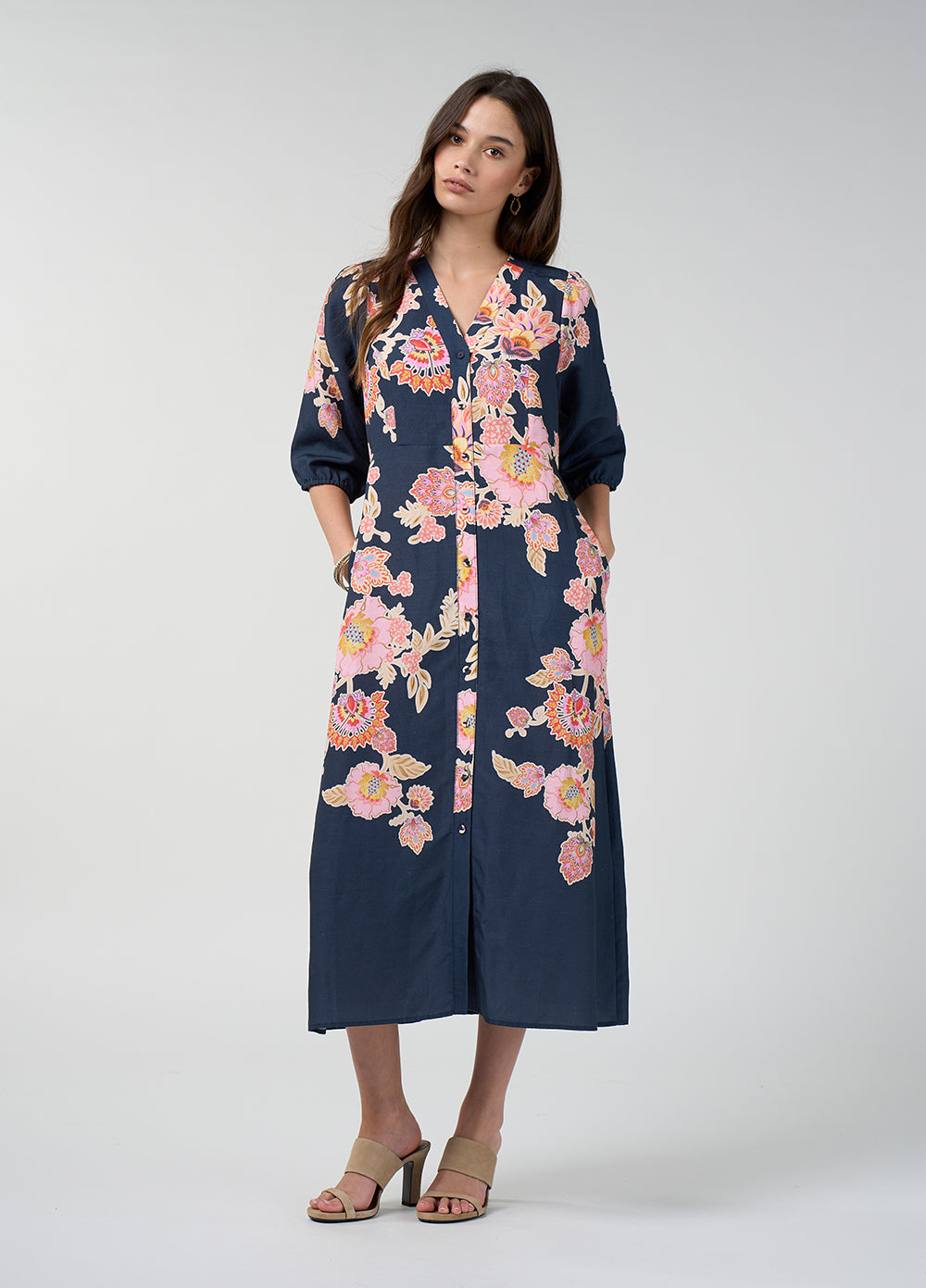 Mirissa Shirt Dress Indigo Multi