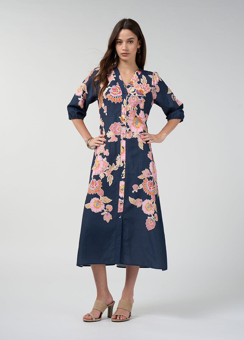 Mirissa Shirt Dress Indigo Multi